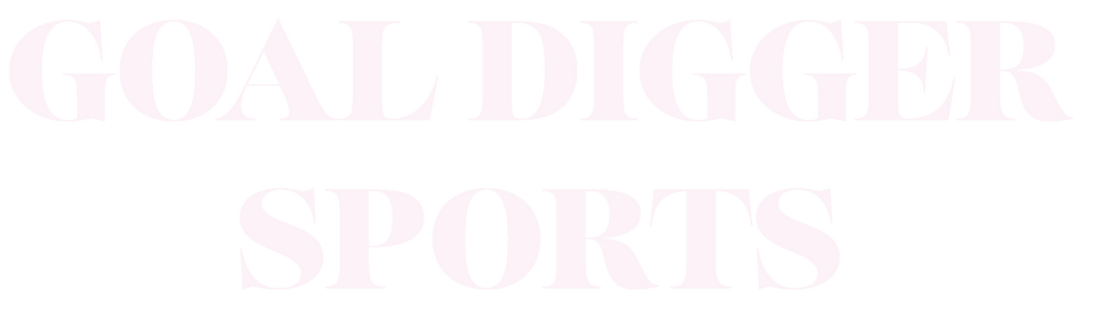 Light pink text reading 'GOAL DIGGER SPORTS' on a white background.