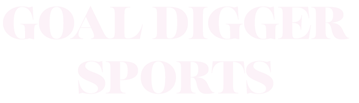 Light pink text reading 'GOAL DIGGER SPORTS' on a white background.