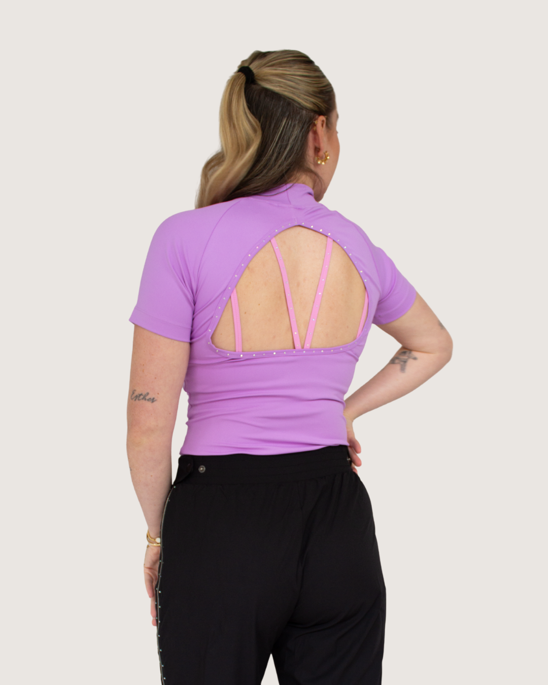 Anna Short Sleeve Open Back Top