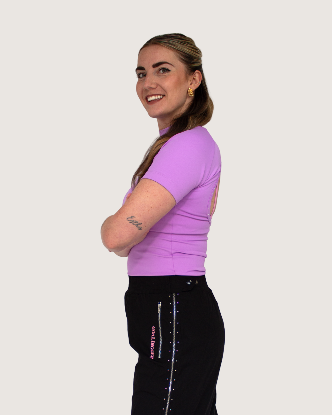 Anna Short Sleeve Open Back Top